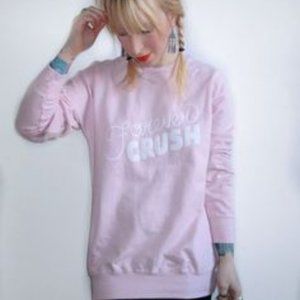 Rachel Antonoff Forever Crush Sweatshirt Pink
